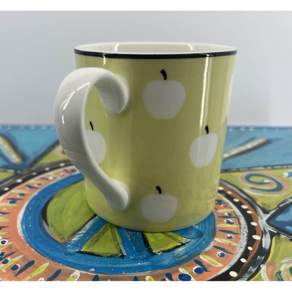 Kate Spade Lenox Coffee Cup Mug Wickford Orchard Green Apples - Picture 4 of 7